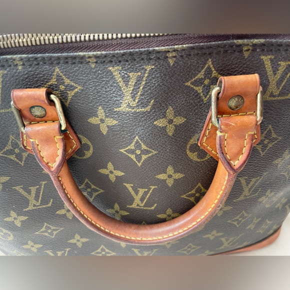 Authentic Vintage Louis Vuitton Alma Purse Brown Monogram Shoulder Bay Vintage - Picture 10 of 15